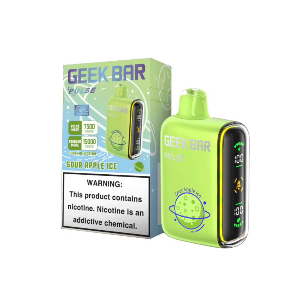 [Q-2069-13] GEEK BAR PULSE 15K 5PK 16ML (Sour Apple Ice)