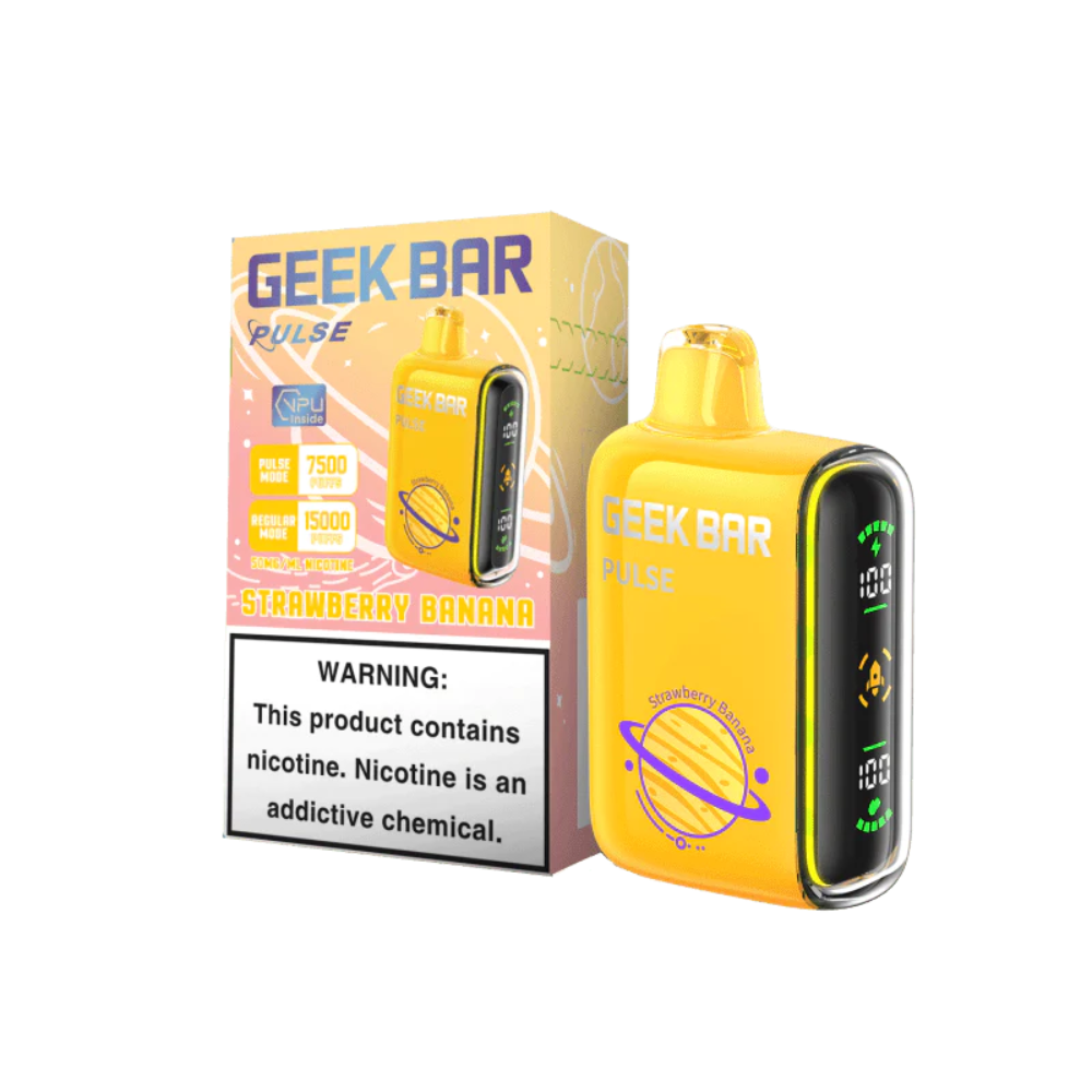 [Q-2069-17] GEEK BAR PULSE 15K 5PK 16ML (Strawberry Banana)