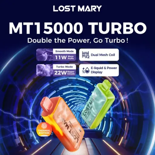 [Q-2772-16] LOST MARY MT15000 5PK 16ML (Blue Razz Dragon)