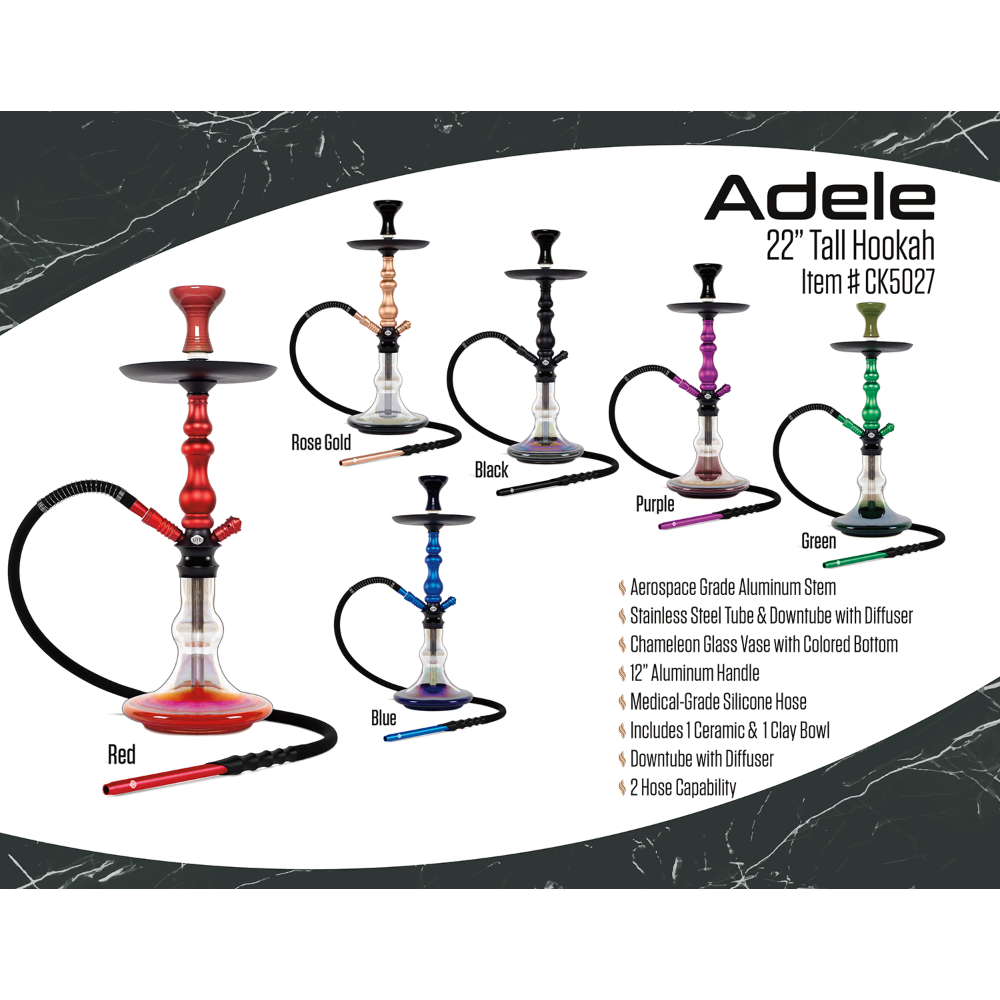 HOOKAH B.Y.O. 22" ADELE CLICK TECHNOLOGY 1 HOSE