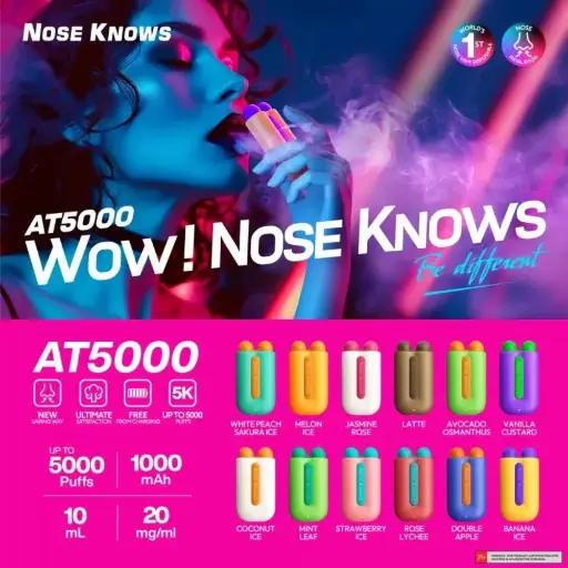 [Q-3839-01] VOZOL NOSE KNOWS DISPOSABLE 10ML 5PK  (Vanilla Custard)