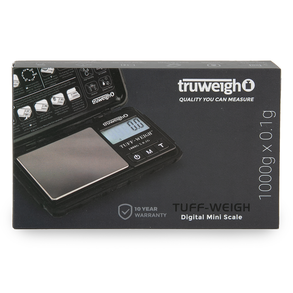 TRUWEIGH TUFF-WEIGH 1000G X 0.1G DIGITAL SCALE BLACK