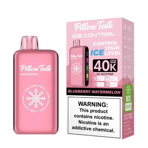 [Q-3075-03] PILLOW TALK ICE CONTROL IC40000 PUFF 20ML DISPOSABLE (Blueberry Watermelon)