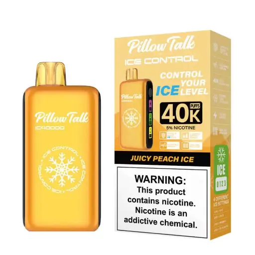 [Q-3075-06] PILLOW TALK ICE CONTROL IC40000 PUFF 20ML DISPOSABLE (Juicy Peach Ice)