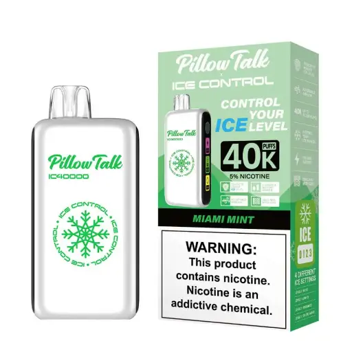 [Q-3075-07] PILLOW TALK ICE CONTROL IC40000 PUFF 20ML DISPOSABLE (Miami Mint)