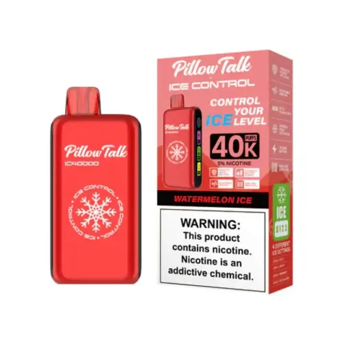 [Q-3075-14] PILLOW TALK ICE CONTROL IC40000 PUFF 20ML DISPOSABLE (Watermelon Ice)