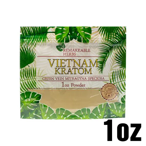 [Q-3211-08] REMARKABLE HERBS KRATOM 1OZ (Green Vein Vietnam)