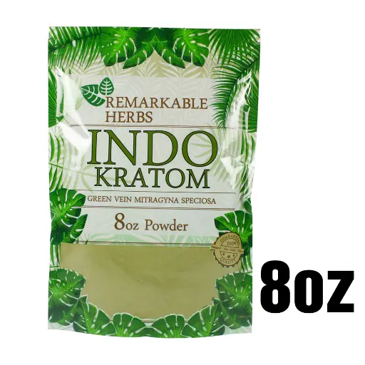 [Q-3214-06] REMARKABLE HERBS KRATOM 8OZ (Green Vein Indo)