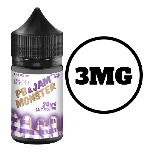 [Q-3040-03] PB AND JAM MONSTER 100 ML (3MG, Grape)