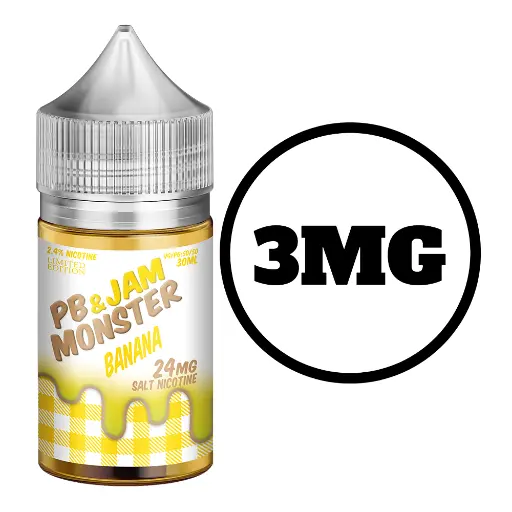 [Q-3040-05] PB AND JAM MONSTER 100 ML (3MG, Banana)