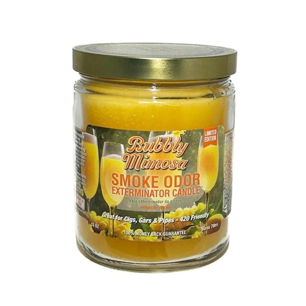 [Q-3568-09] SMOKE ODOR CANDLE 13OZ (Bubbly Mimosa Jars)