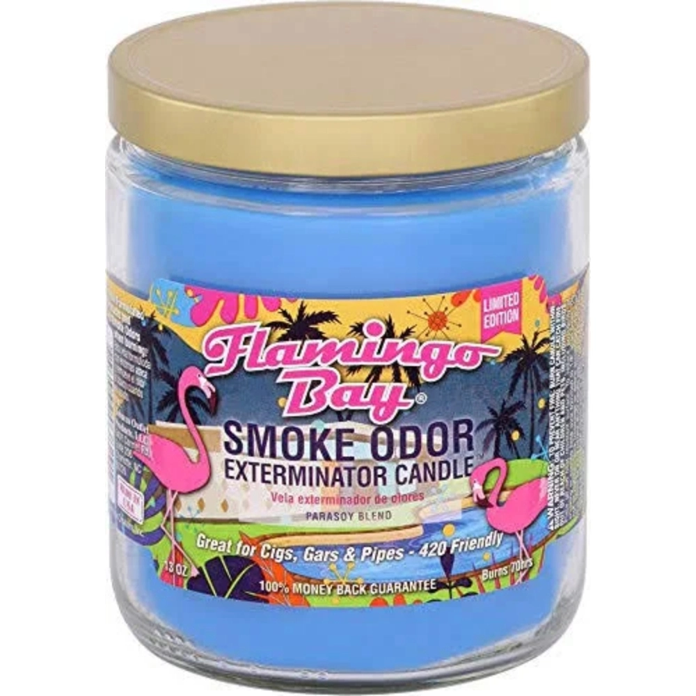 [Q-3568-52] SMOKE ODOR CANDLE 13OZ (Flamingo bay)