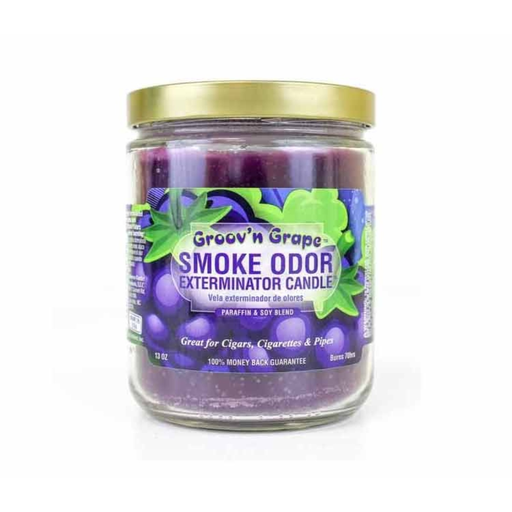 [Q-3568-40] SMOKE ODOR CANDLE 13OZ (Groov'n Grape)