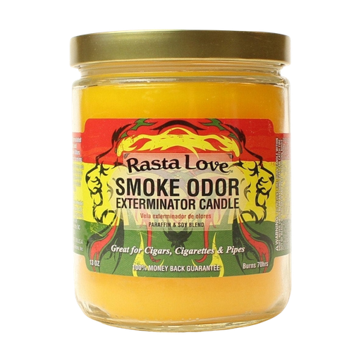 [Q-3568-25] SMOKE ODOR CANDLE 13OZ (Rasta Love)