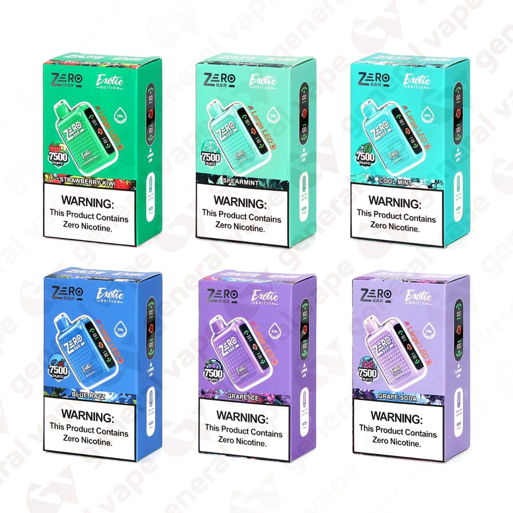 ZERO BAR 13ML 7500 PUFFS ZERO NICOTINE DISPOSABLE