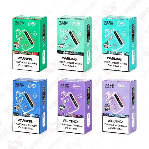 [Q-4198-02] ZERO BAR 13ML 7500 PUFFS ZERO NICOTINE DISPOSABLE (Blue Razz)