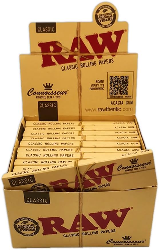 RAW CLASSIC CONNOISSEUR KS SLIM + TIPS 24CT