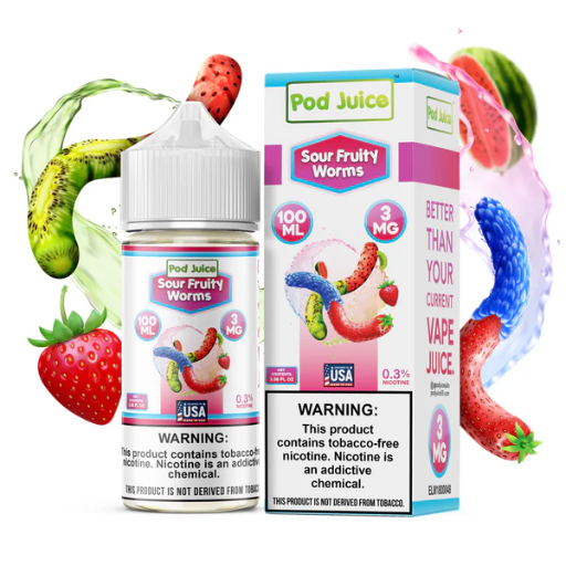 [Q-3094-31] POD JUICE 30ML (Sour Fruity Worms, 35MG)