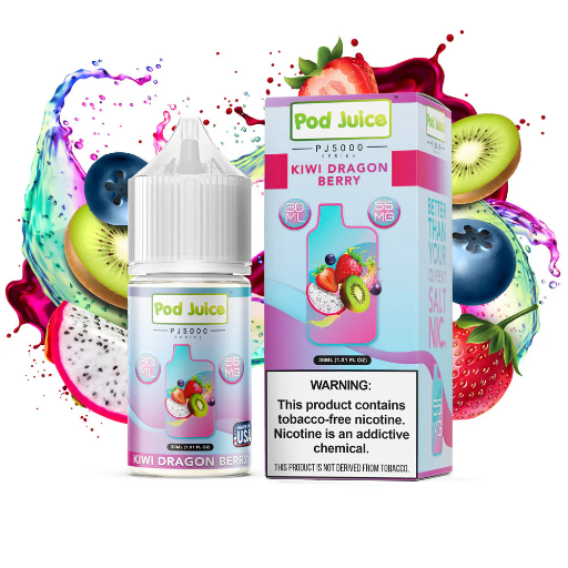 [Q-3096-01] POD JUICE PJ5000 30ML (Kiwi Dragon Berry, 35MG)