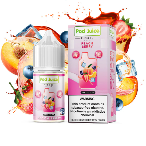 [Q-3096-03] POD JUICE PJ5000 30ML (Peach Berry, 35MG)