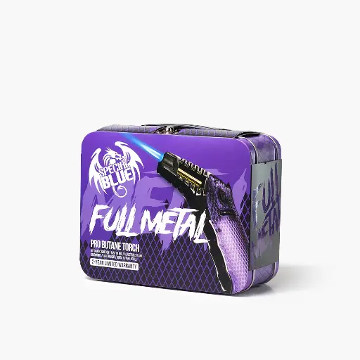 [Q-3610-01] SPECIAL BLUE FULL METAL TORCH W/STASH BOX - (Atomic Purple)