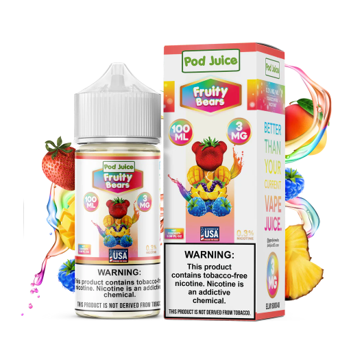 [Q-3093-07] POD JUICE 100ML (3MG, Fruity Bears)