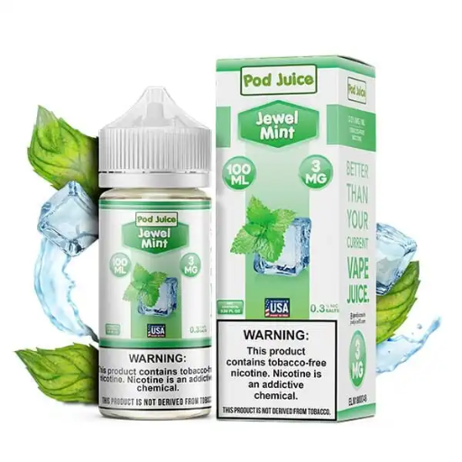 [Q-3093-09] POD JUICE 100ML (3MG, Jewel Mint)