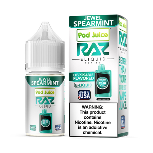 [Q-3099-03] POD JUICE X RAZ 30ML  (Jewel Spearmint, 35MG)