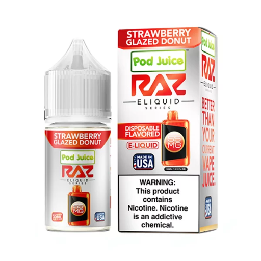 [Q-3099-07] POD JUICE X RAZ 30ML  (Strawberry Glazed Donut, 35MG)