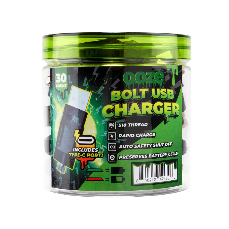 OOZE BOLT USB CHARGER - BLACK