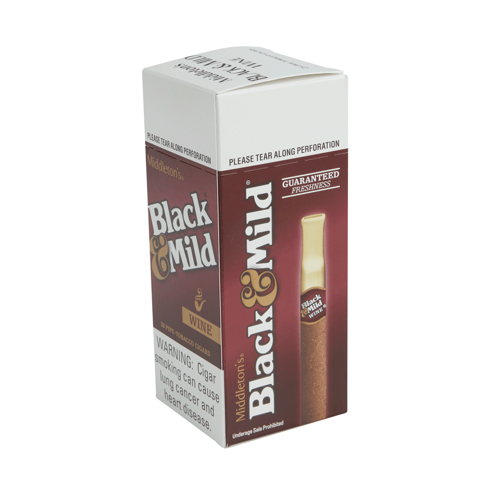 BLACK & MILD  SINGLE WINE PLASTIC TIP 25PK