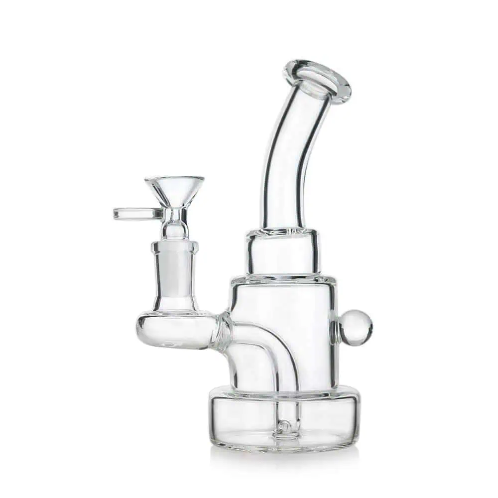 WATERPIPE 6.5" CLEAR WITH HANDLE