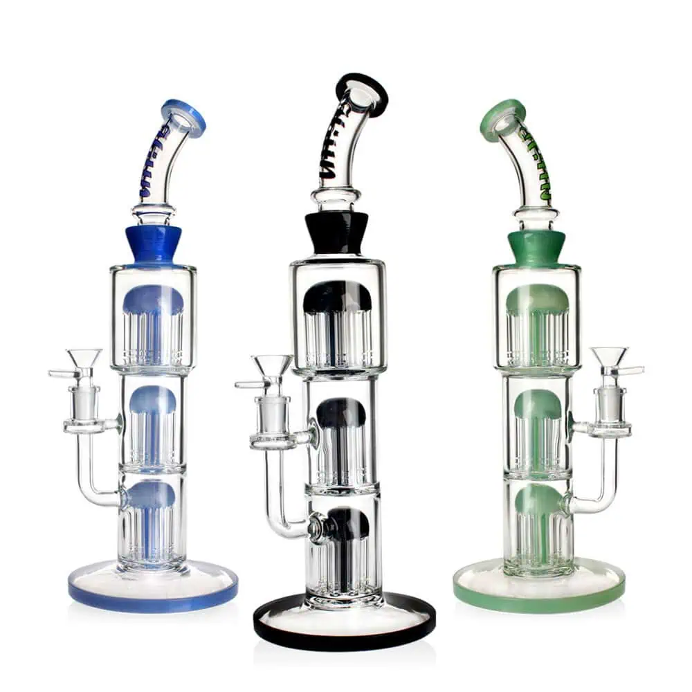 WATERPIPE 14" 10 TREE ARMS PERC AND DOUBLE 8 TREE ARMS PERC