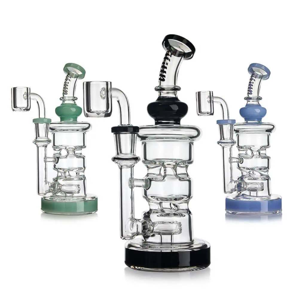 WATERPIPE 7.8" MULTILAYER PERC HITTN GLASS