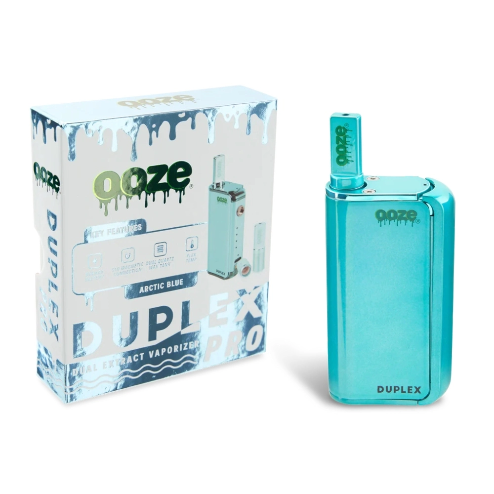 [Q-3004-03] OOZE DUPLEX PRO – 900 MAH – CARTRIDGE & WAX VAPORIZER (Arctic Blue)