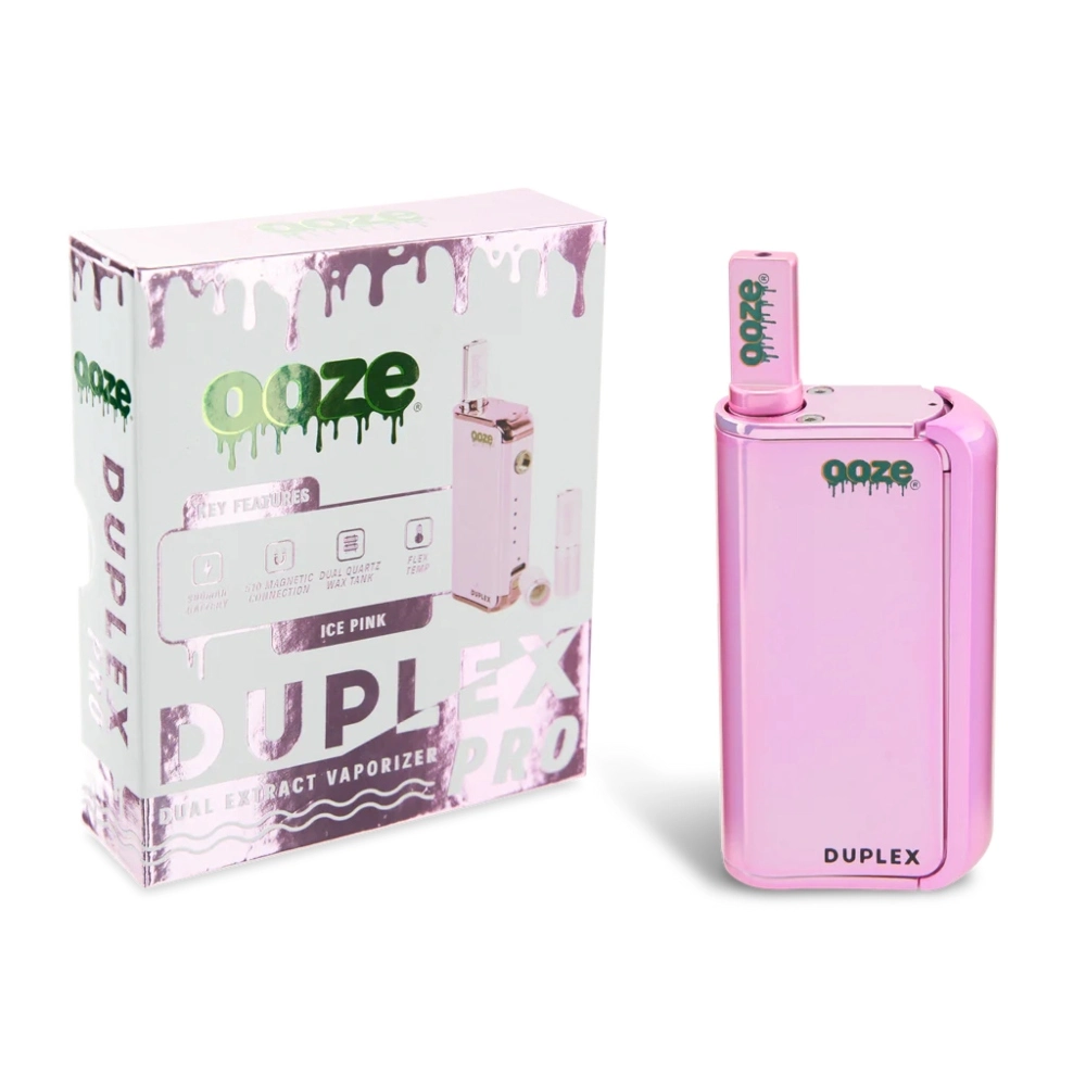 [Q-3004-01] OOZE DUPLEX PRO – 900 MAH – CARTRIDGE & WAX VAPORIZER (Ice Pink)