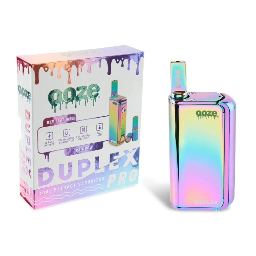 [Q-3004-02] OOZE DUPLEX PRO – 900 MAH – CARTRIDGE & WAX VAPORIZER (Rainbow)