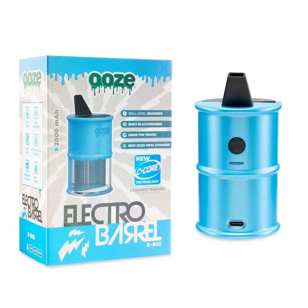 [Q-3005-02] OOZE ELECTRO BARREL E-RIG – C-CORE 2000 MAH (Blue)