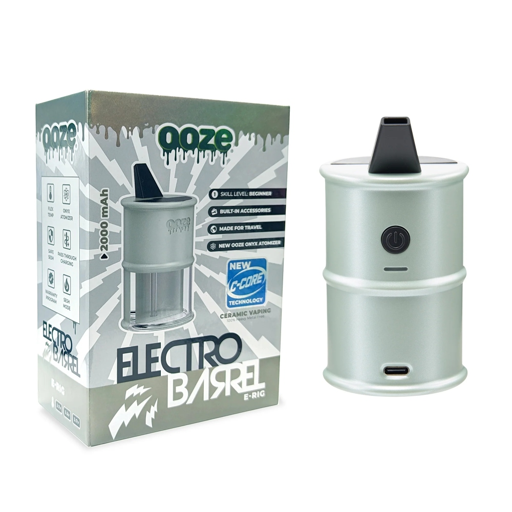 [Q-3005-06] OOZE ELECTRO BARREL E-RIG – C-CORE 2000 MAH (Fresh Sage)