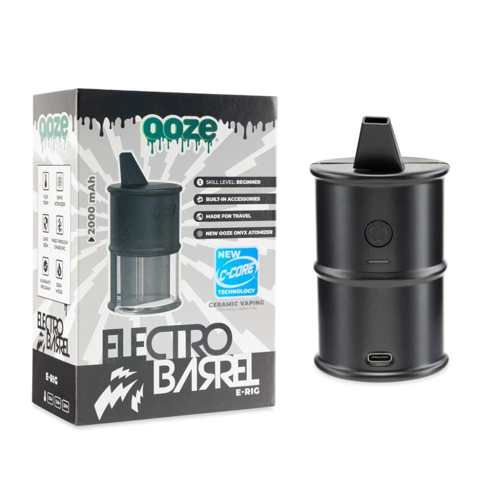 [Q-3005-01] OOZE ELECTRO BARREL E-RIG – C-CORE 2000 MAH (Panther Black)