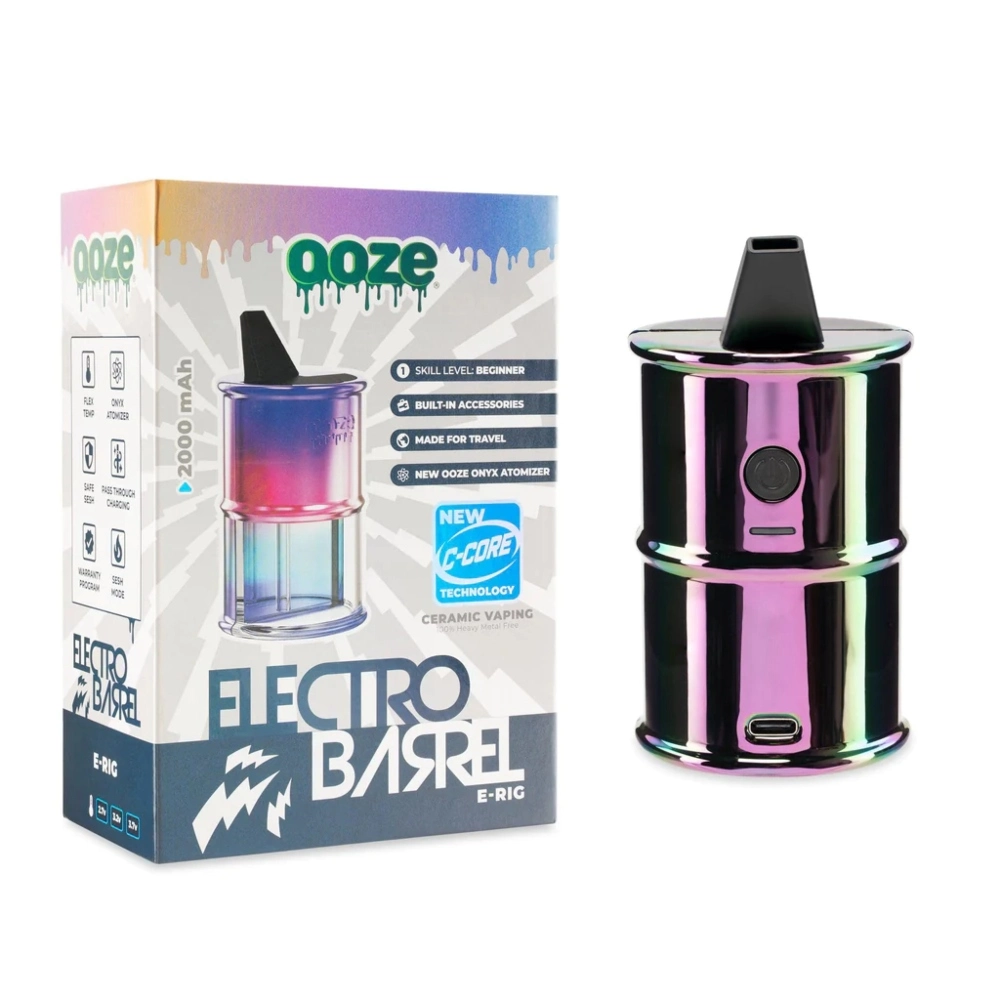 [Q-3005-03] OOZE ELECTRO BARREL E-RIG – C-CORE 2000 MAH (Rainbow)