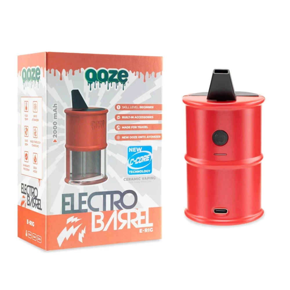 [Q-3005-04] OOZE ELECTRO BARREL E-RIG – C-CORE 2000 MAH (Ruby Red)