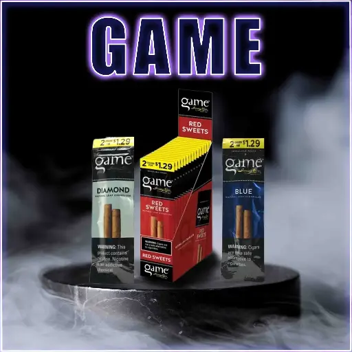 [Q-2058-17] GAME CIGARILLOS 2/$1.29 (White Russian)