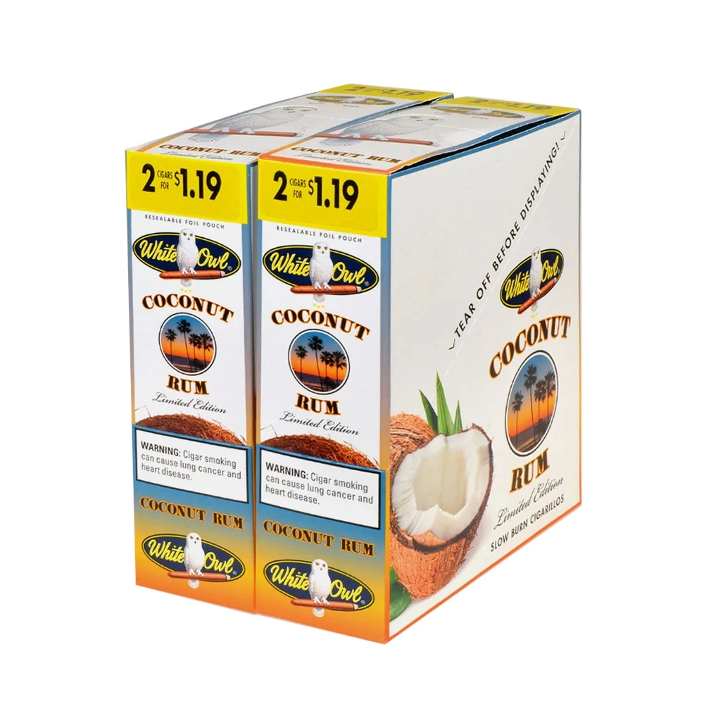 [Q-4008-02] WHITE OWL 2/1 30/2PK (White Coconut Rum)