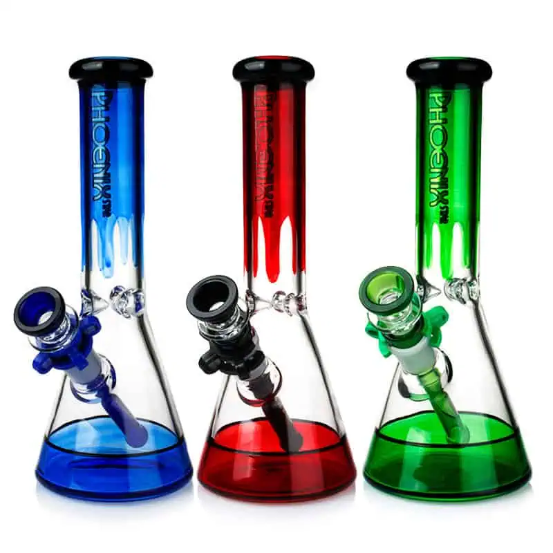 WATERPIPE 10" BEAKER THICK GLASS MULTI COLOR