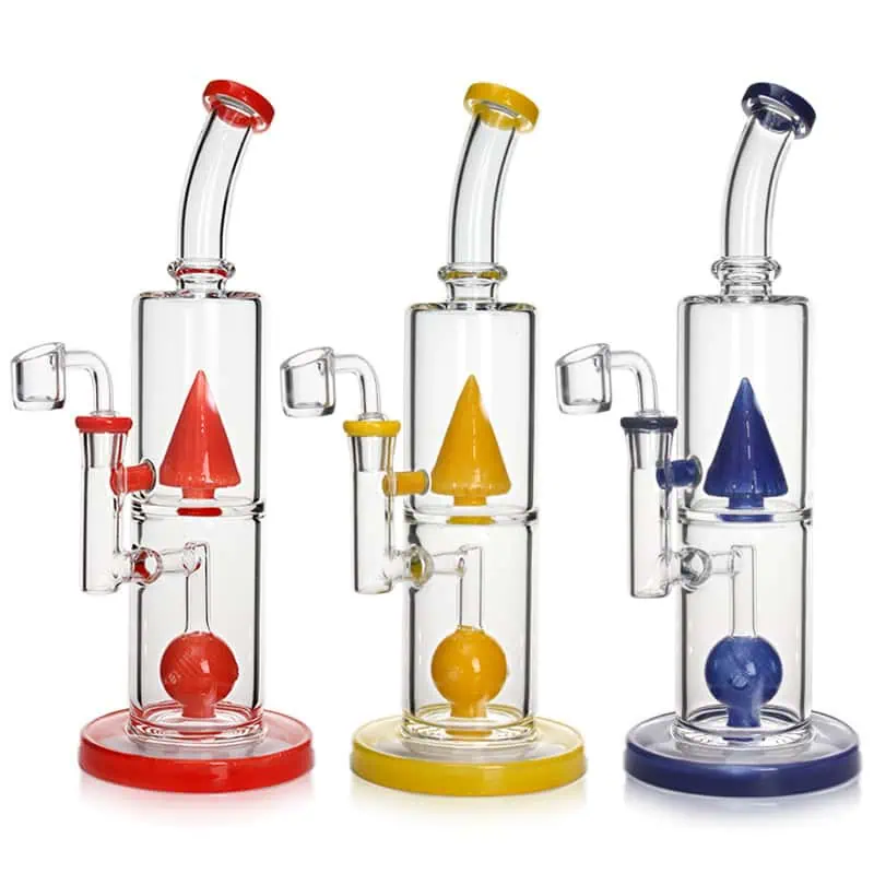 WATERPIPE 11.5" SPECIAL PERCS AMERICAN COLOR ROD