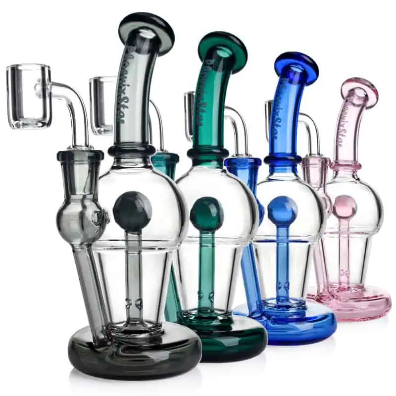 WATERPIPE 7.5" SPECIAL PERC W/ QUARTZ BANGER