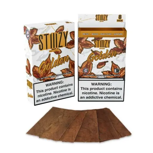 [Q-3635-02] STIIIZY - PREMIUM ALL NATURAL LEAF WRAPS 5CT (Golden)