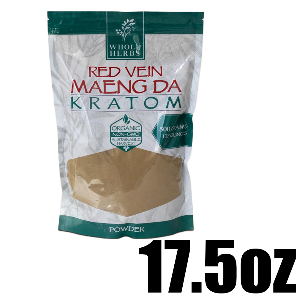 [Q-4053-06] WHOLE HERBS KRATOM POWDER 17.5OZ (Red Vein Maeng Da)