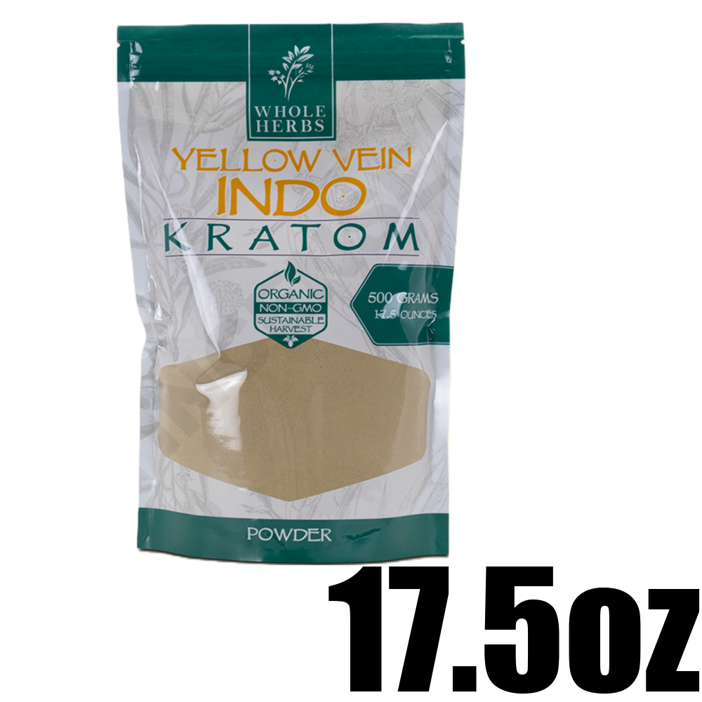 [Q-4053-07] WHOLE HERBS KRATOM POWDER 17.5OZ (Yellow Vein Indo)